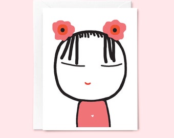 Kokoro Roses greeting card - by Toni Yuly