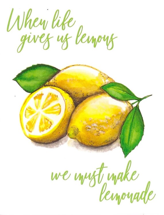 When Life Gives Us Lemons Greeting Card Illustration by Etsy