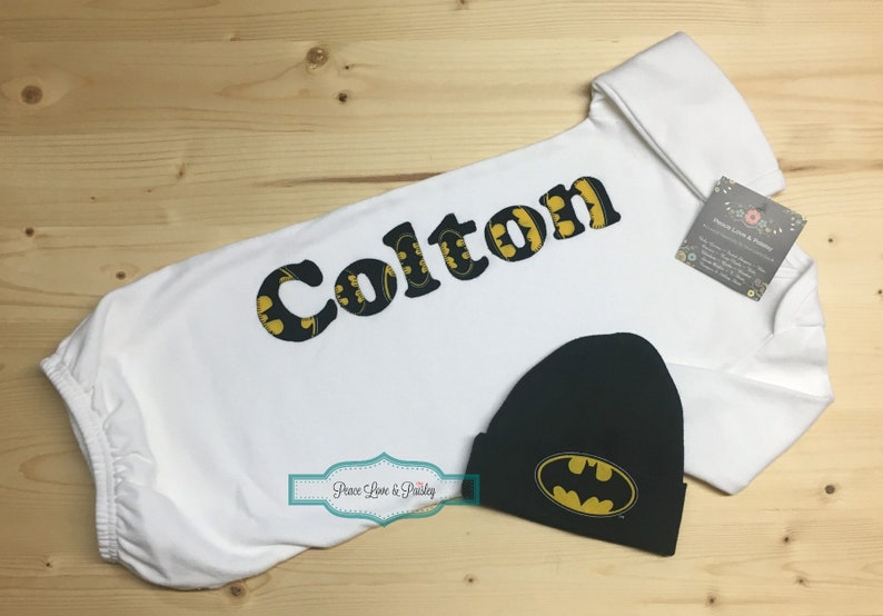 newborn gown and hat set boy