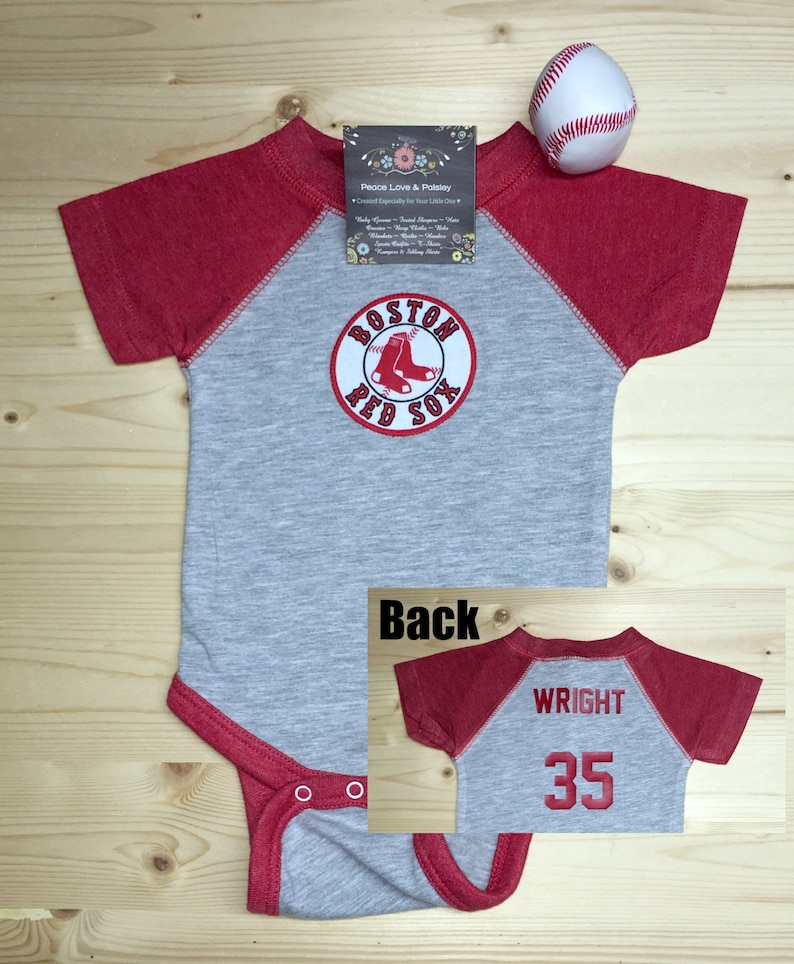 personalized infant red sox jersey