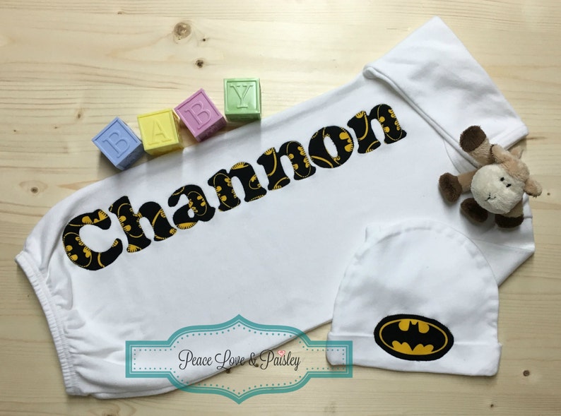 newborn gown and hat set boy
