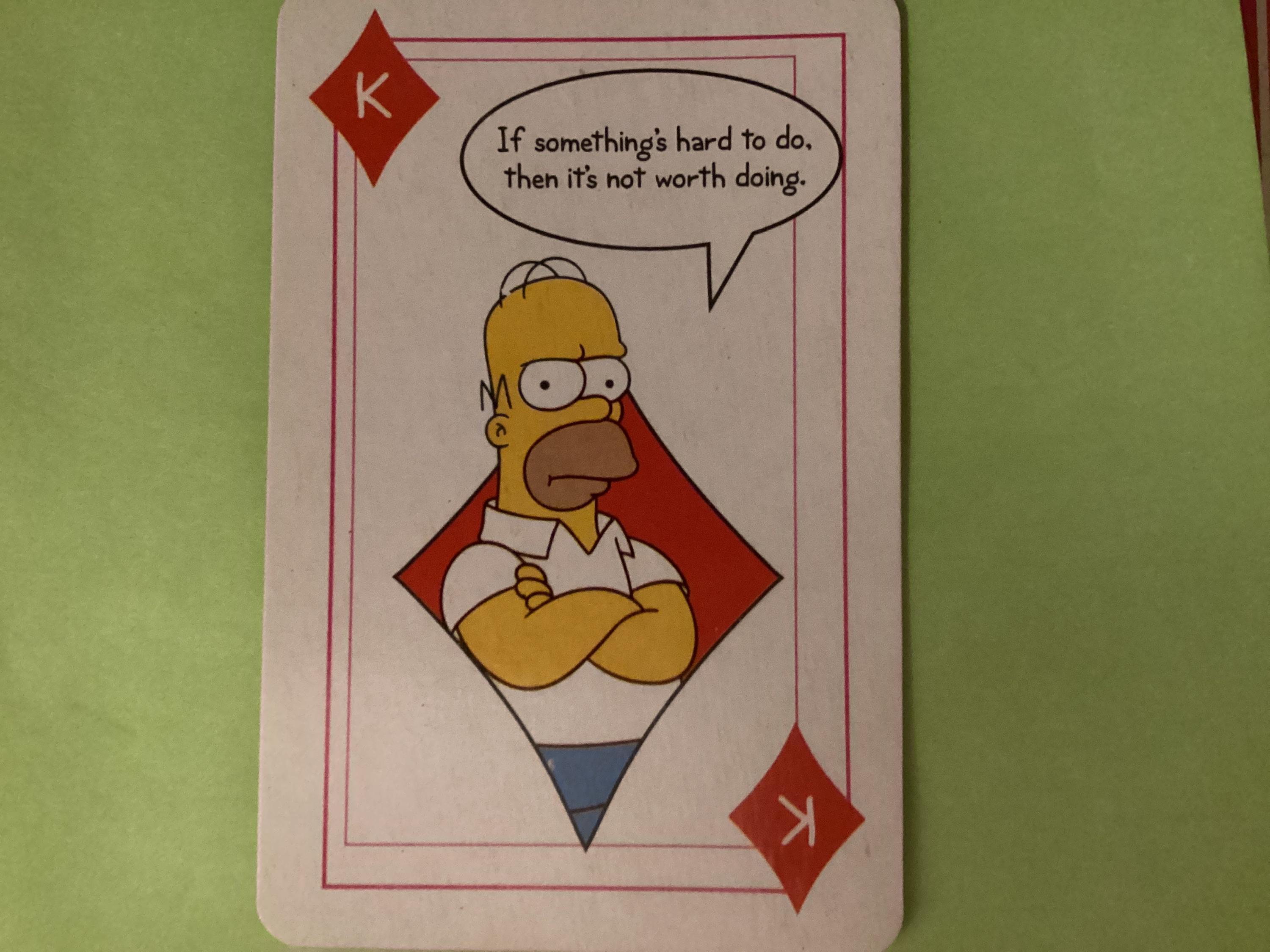 Simpsons Card Table The Simpsons Playing Cards, New Old Stock Different Image on Back of ...