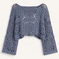 Crochet Granny Square Bolero Sweater Pattern (Digital Download) – Boho Bell Sleeve Design over sized (instant download)