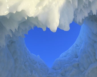 2014 Lake MI Ice Caves Heart Cave Photo Digital Download