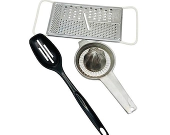 Vintage Foley Aluminum Utensil Lot Juicer Grater Slotted Spoon