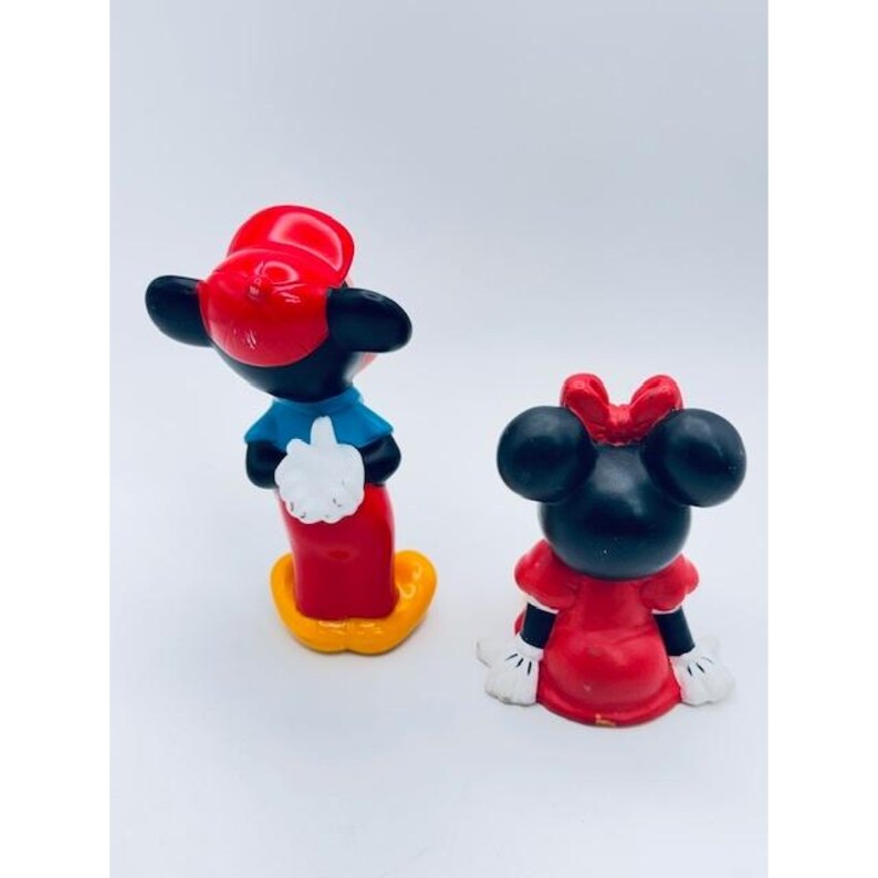 Disney Mickey and Minnie Mouse Figurines Red Blue Yellow Collectible Set image 5