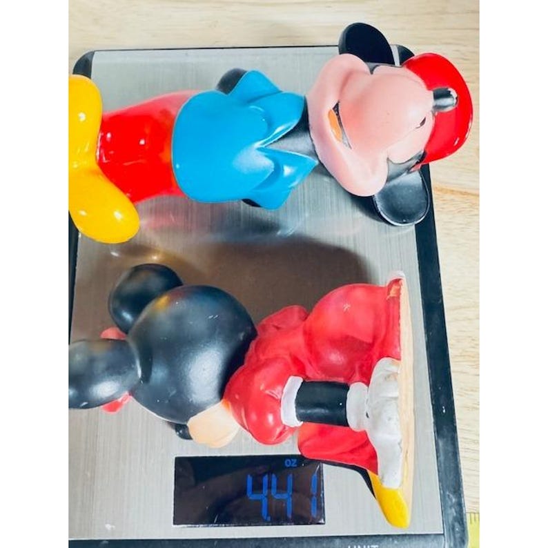 Disney Mickey and Minnie Mouse Figurines Red Blue Yellow Collectible Set image 13