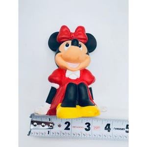 Disney Mickey and Minnie Mouse Figurines Red Blue Yellow Collectible Set image 10