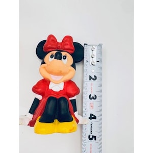 Disney Mickey and Minnie Mouse Figurines Red Blue Yellow Collectible Set image 7