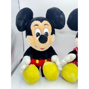 Vintage Disney Mickey and Minnie Mouse Plush Toy Classic Red Polka Dot 11 Inch image 5