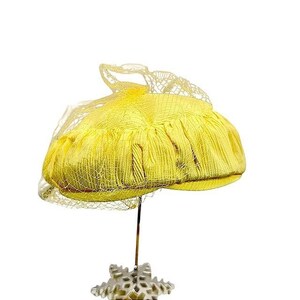Yellow Pillbox Hat - Etsy