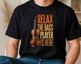 Relax Bass Player-T-shirt, T-shirt muzikant