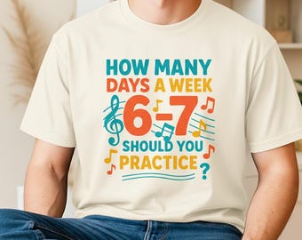Rolig musikövnings-T-shirt, musikergåva