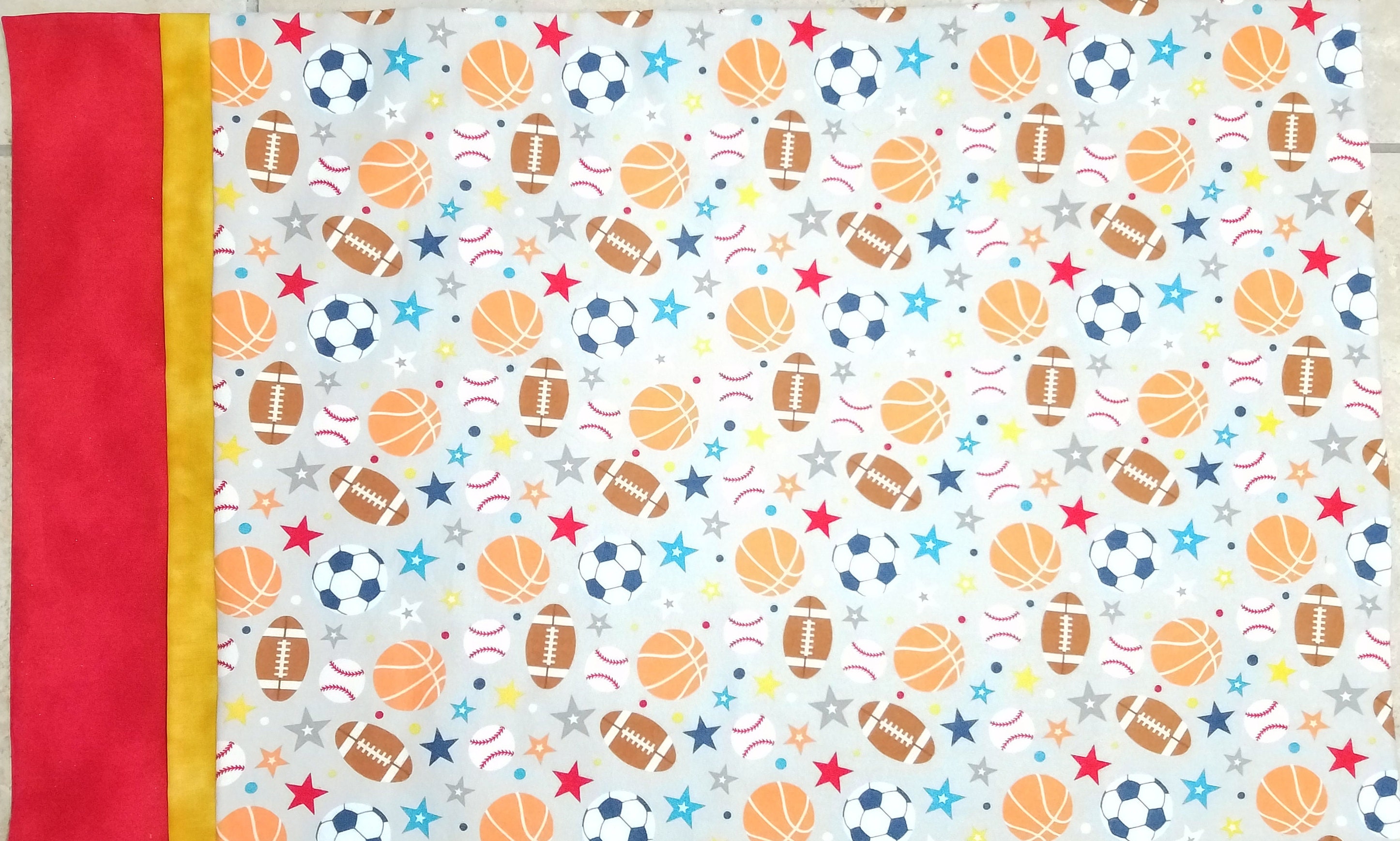 Sports Themed 3Fabric Flannel Pillowcases Etsy 日本