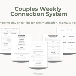 Couples Weekly Connection System | Relationship Check-In Bundle | Money, Communication & Household Planner | Printable