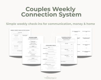 Couples Weekly Connection System | Relationship Check-In Bundle | Money, Communication & Household Planner | Printable