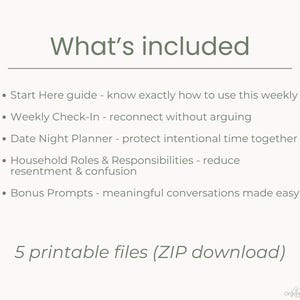 Couples Weekly Reset Bundle | Relationship Check-In + Home Reset | Printable PDF | 2026 Weekly Routine image 2