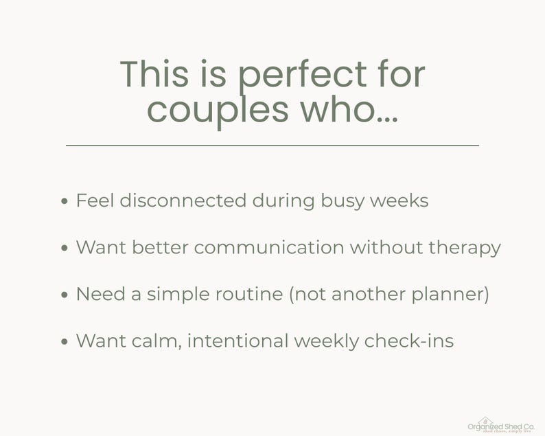Couples Weekly Reset Bundle | Relationship Check-In + Home Reset | Printable PDF | 2026 Weekly Routine image 3