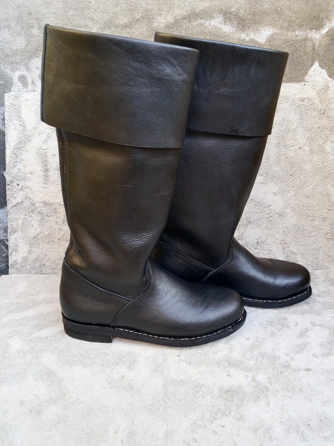 Handmade Leather Riding Boots | Colonial Reenactment Footwear - Etsy