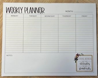 M-F Week Planner Notepad