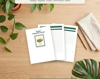 Reptile Husbandry Tracker | Printable + Google Sheets | Feeding Shedding Weight Health Log | Snake Gecko Lizard Care Planner