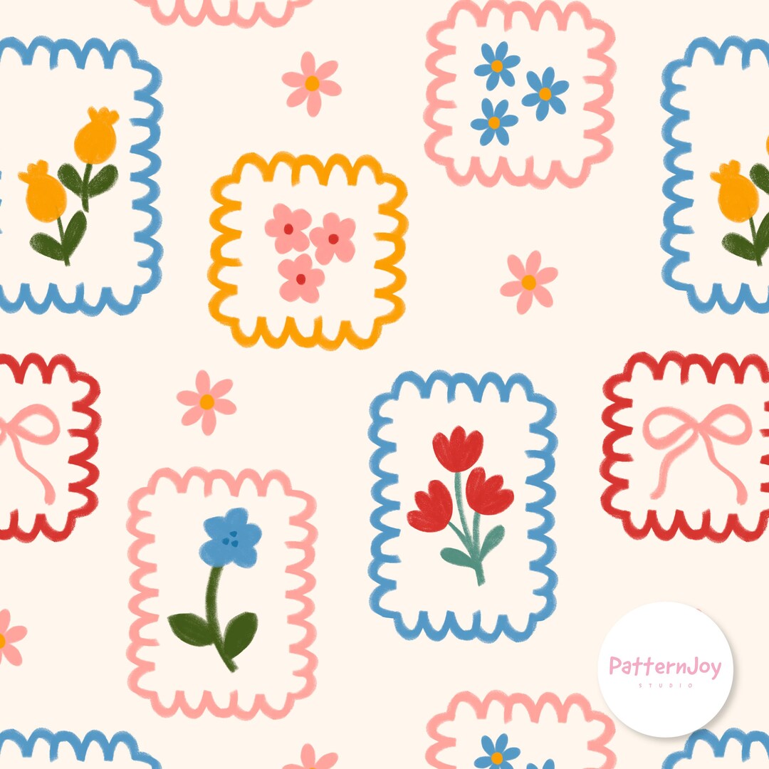 Continuous Floral Pattern, Flower Background, Seamless Spring Summer ...