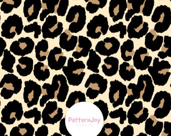 Papel digital con estampado de leopardo sin costuras, estampado animal neutro para telas, papel tapiz y diseño de álbumes de recortes.