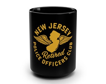 New Jersey Retired Police Officers Club Mug | Black 15oz