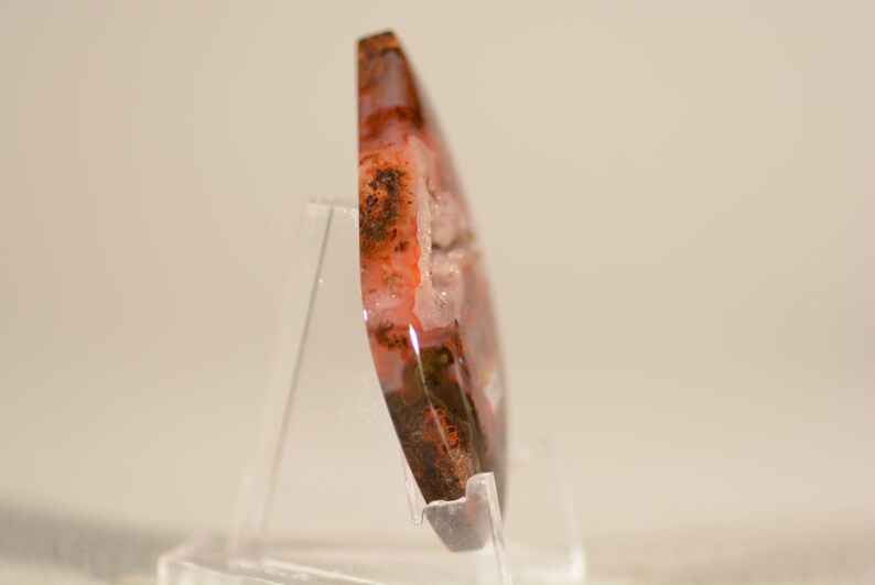 Woodward Ranch Plume Agate Cabochon Natural Gemstone. Handcrafted USA