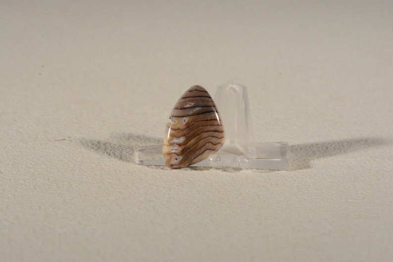 Ring Cabochon Hells Canyon Herringbone Petrified Wood Handcrafted USA Natural Gemstone.
