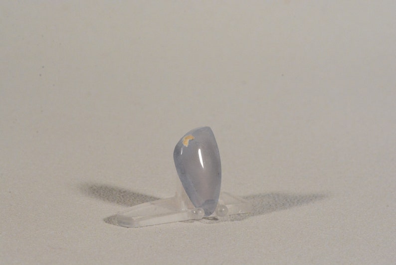 Natural Gemstone. Ring Cabochon Mexican Blue Chalcedony Handcrafted USA
