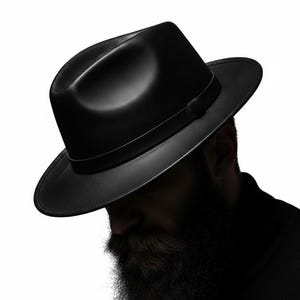 Handmade Genuine Leather Fedora – Wide Brim, Unisex