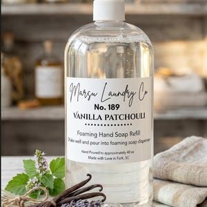 Foaming Hand Soap Refill 32oz Natural Essential Oil Scented Refillable Eco Friendly Plant Based Silky Lather