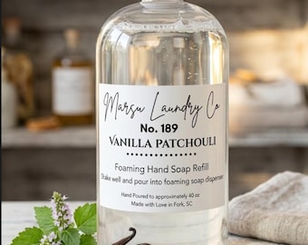 Foaming Hand Soap Refill 32oz Natural Essential Oil Scented Refillable Eco Friendly Plant Based Silky Lather
