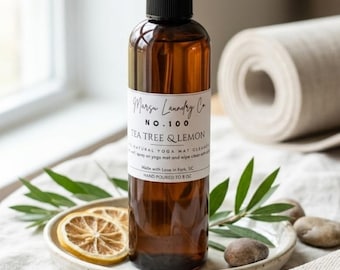 Spray limpiador para esterillas de yoga con aroma a aceites esenciales - Desinfectante en spray - 237 ml