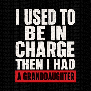 I Used to Be in Charge Then I Had A Granddaughter Png, Svg