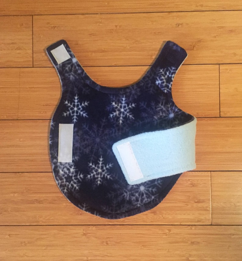 Fleece Dog Coat Extra Small Dog Jacket Navy Blue & White Etsy