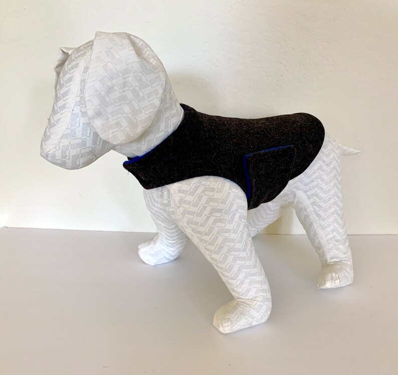 Wool and Fleece Dog Coat Extra Small or Small Dog Jacket Etsy