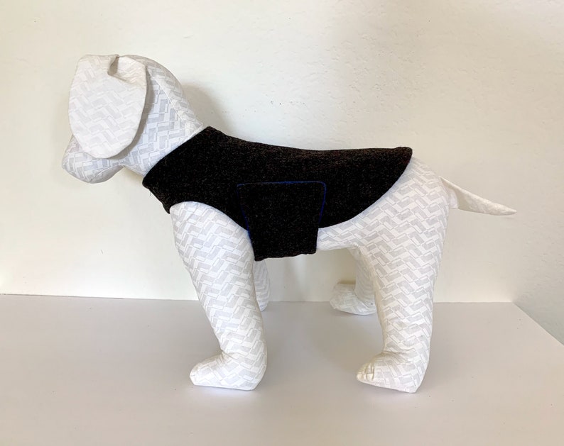 Wool and Fleece Dog Coat Extra Small or Small Dog Jacket Etsy