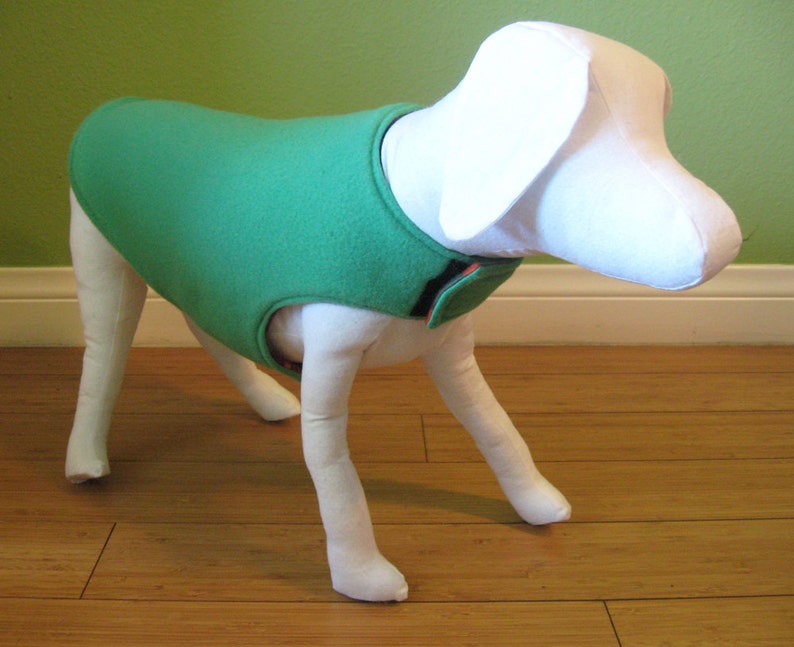 Fleece Dog Coat Extra Small Dog Jacket Green Orange Blue Etsy