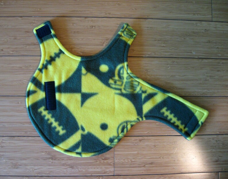 XS Fleece Dog Coat Extra Small Dog Jacket Green and Gold Etsy