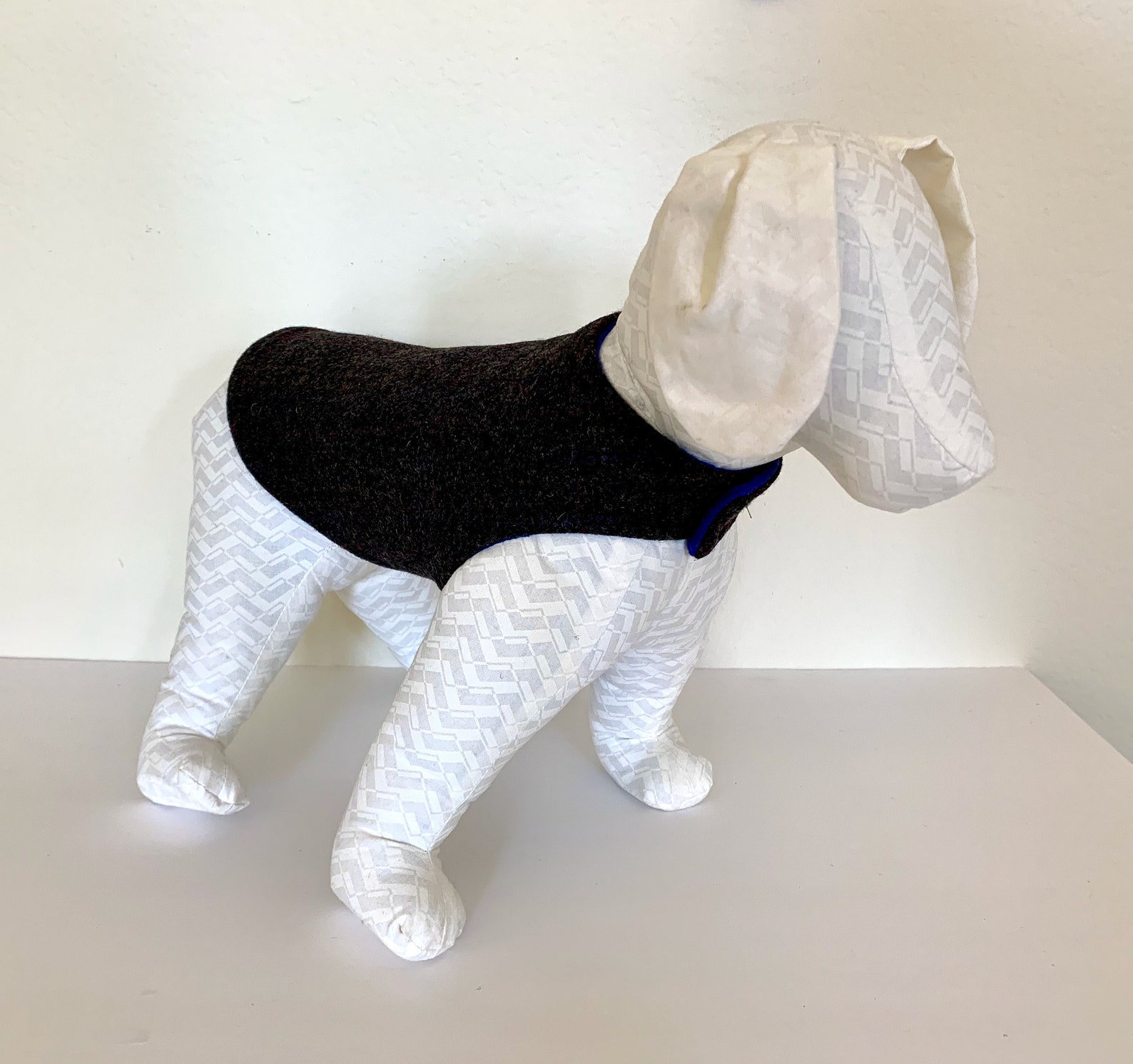 Wool and Fleece Dog Coat Extra Small or Small Dog Jacket Etsy
