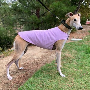 Greyhound Jacket | Big Dog Coat | XL Dog Jacket | Pink & White Gingham Print Flannel with Dove Gray Fleece Lining