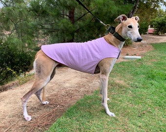 Greyhound Jacket | Big Dog Coat | XL Dog Jacket | Pink & White Gingham Print Flannel with Dove Gray Fleece Lining