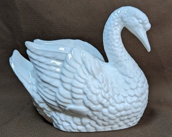 VINTAGE 1982 Schmid Swan Night Light Cover Fine Bone China