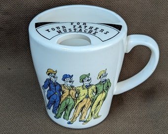 Vintage For Your Fathers Mustache Mug Cup English Gentlemen Barbershop guard