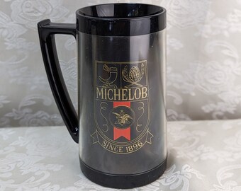 1970s Thermo-Serv Plastic Insulated Michelob Beer Mug Stein man cave bar decor