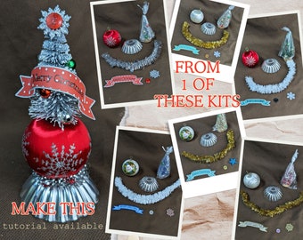 KIT-TO-MAKE Christmas Decor Pick from 6 Options Tutorial Available Vintage Retro