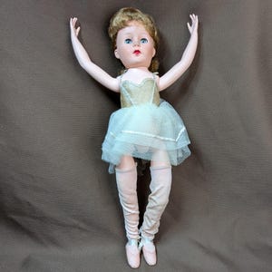 1950&#39;s Doreena Ballerina Doll by Valentine Jointed 18&quot; Ballet Slippers Tutu