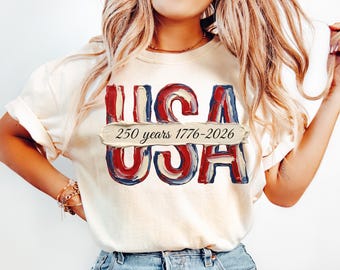 Shirt 250e verjaardag VS, T-shirt Patriotic Freedom, 1776-2026 comfortkleuren
